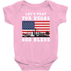 Lets Pray For Vegas, God Bless Baby Onesie