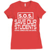 S.O.S. Save Our Students Ladies Fitted T-Shirt