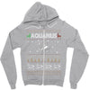 aquarius christmas ugly sweater Zipper Hoodie