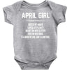 April Girl Hated By Many Baby Onesie