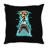pizza shark graphic Throw Pillow