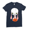 skull bunny Ladies Fitted T-Shirt
