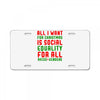 all i want for christmas License Plate