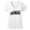 Avengers Silhouette Women's V-Neck T-Shirt