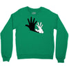 rabbit hand shadow Crewneck Sweatshirt