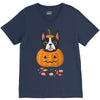 haloween french bulldog V-Neck Tee