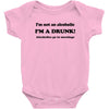 im not an alcoholic im a drunk t shirt x large funny beer pong keg par Baby Onesie