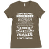 I Am A November Women Ladies Fitted T-Shirt
