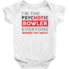psychotic bowler Baby Onesie