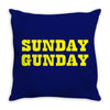 sunday gunday Throw Pillow