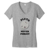 pluto never forget Women's V-Neck T-Shirt