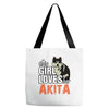 This Girl Loves Her Akita Tote Bags