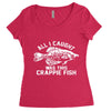 all i caught was this crappie fish Women's Triblend Scoop T-shirt