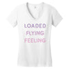 loaded like a freight train flying like an aeroplane feeling like a sp Women's V-Neck T-Shirt