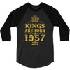 kings are born in 1957 3/4 Sleeve Shirt