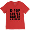 k pop coffee ramen k dramas V-Neck Tee