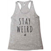 Juanpa Zurita Stay Weird Racerback Tank