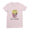 Burger and Fries Best Friends Ladies Fitted T-Shirt