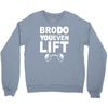 bro do you even lift baseball raglan Crewneck Sweatshirt