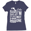 shaving says a lot about a man like Ladies Fitted T-Shirt
