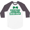 everyone loves an irish boy 3/4 Sleeve Shirt