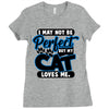 I May Not Be Perfect But My Cat Loves Me Ladies Fitted T-Shirt