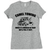 camel towing mens t shirt tee funny tshirt tow service toe college hum Ladies Fitted T-Shirt