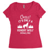 chill hungry wolf Women's Triblend Scoop T-shirt