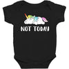 Unicorn Says Not Today Baby Bodysuit
