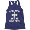 real men love cats (2) Racerback Tank