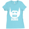 man beard Ladies Fitted T-Shirt