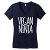 vegan ninja Women's V-Neck T-Shirt