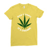 don't panic it's organic   marijuana Ladies Fitted T-Shirt