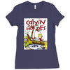 calvin hobbes Ladies Fitted T-Shirt