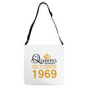queens are born in october 1969 Adjustable Strap Totes