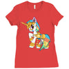 Robotic Baby Unicorn Ladies Fitted T-Shirt