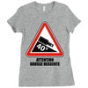 warning descent Ladies Fitted T-Shirt