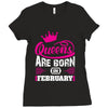 Queens Are Born in February Ladies Fitted T-Shirt