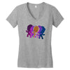 dancing groot Women's V-Neck T-Shirt