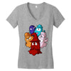 pac man ghost monsters Women's V-Neck T-Shirt