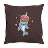narwhal donuts cute unicorn sweet cool awesome Throw Pillow