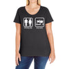 drifting   problem solved mens funny Ladies Curvy T-Shirt