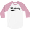 mathlete t shirt funny math humor geek nerd school athlete tee s m l x 3/4 Sleeve Shirt