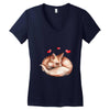 Baby Fox Belly Women's V-Neck T-Shirt