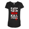 Keep Calm And Kill Zombies Maternity Scoop Neck T-shirt