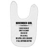 Super November Girl Baby Bibs
