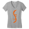 helix of heroes funny retro sci fi superhero symbol cool logo Women's V-Neck T-Shirt