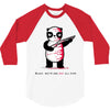 black, red and white 3/4 Sleeve Shirt