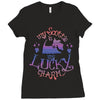 lucky scottie Ladies Fitted T-Shirt