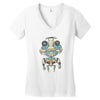 grumpy robot Women's V-Neck T-Shirt